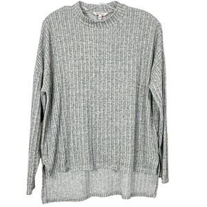 Juicy Couture Vintage Ribbed Long Sleeve Pullover Sweater Heather Gray Sz Medium